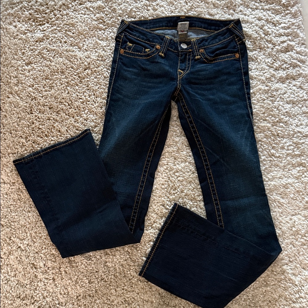 True Religion Dark Blue Boot Cut Jeans